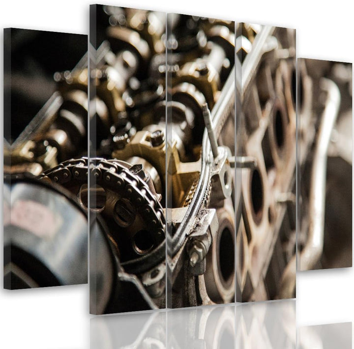 Feeby. Leinwandbild - 5 Teile - Bilder, Wand Bild, Wandbilder, Kunstdruck XXL, 5-Teilig, Typ B, 150x