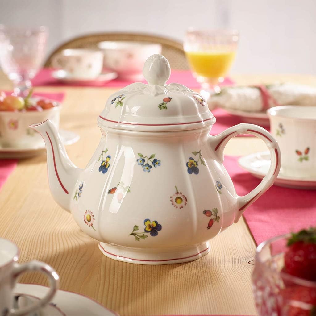 Villeroy und Boch Petite Fleur Teekanne, 1 L, Premium Porzellan, Bunt 1 Liter Petite Fleur, 1 Liter