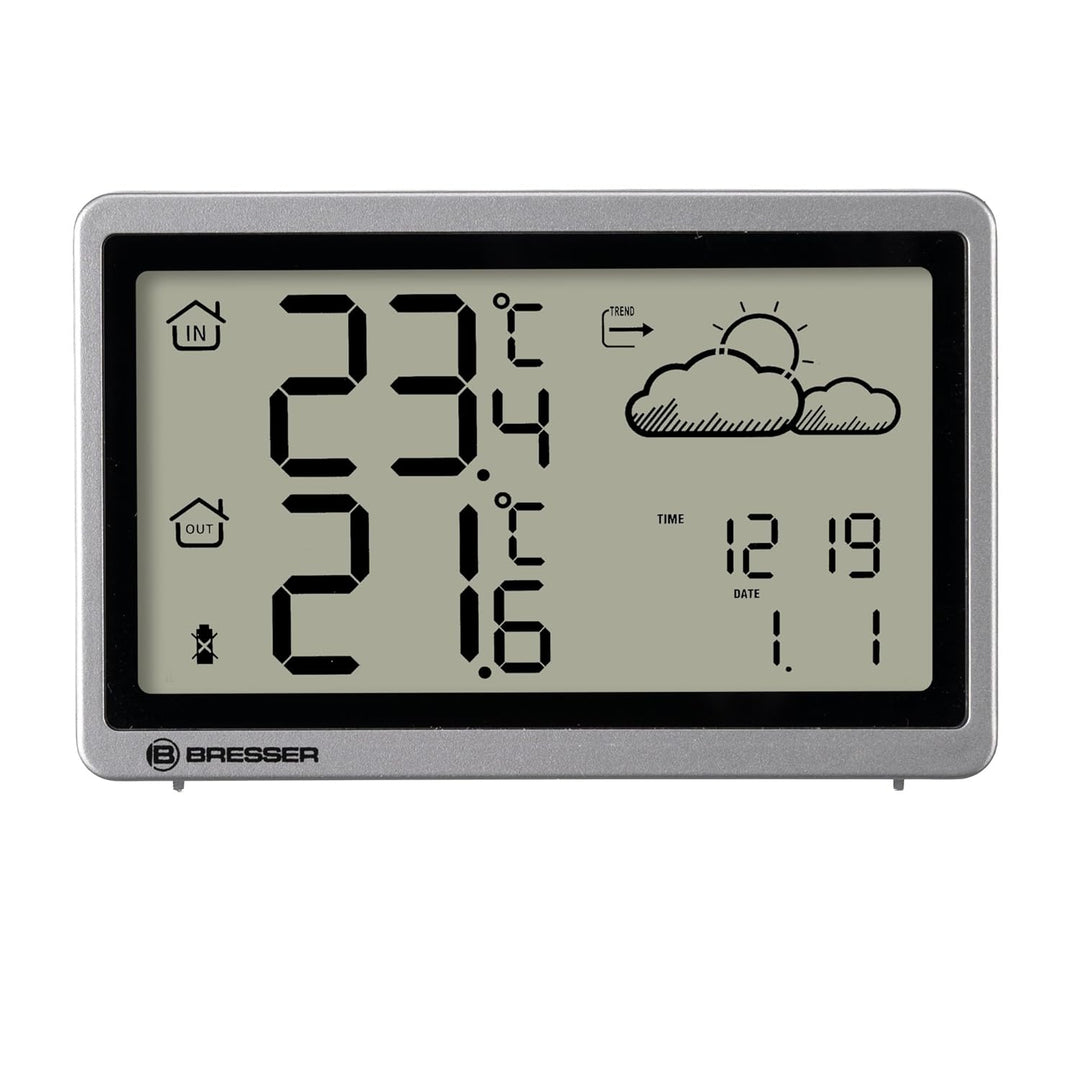 Bresser Funkwetterstation MeteoTemp HZ Wettervorhersage Aussentemperatur Innen Temperatur DCF Funk U
