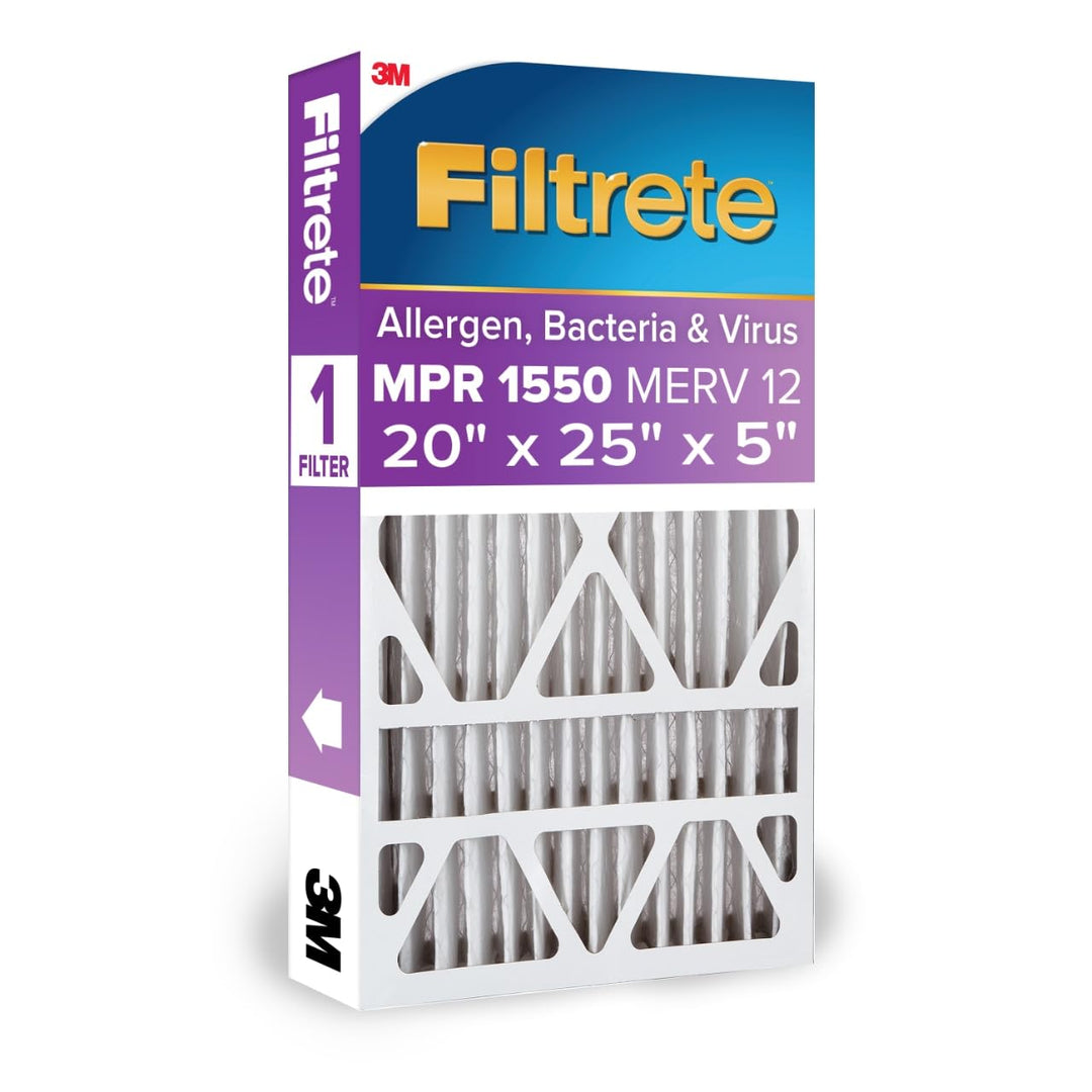 Filtrete Gesundes Wohnen Ultra Allergen Deep Falte Filter, MPR 1550, 20 x 20 x 4-Zoll (4–3/8 Tiefe),