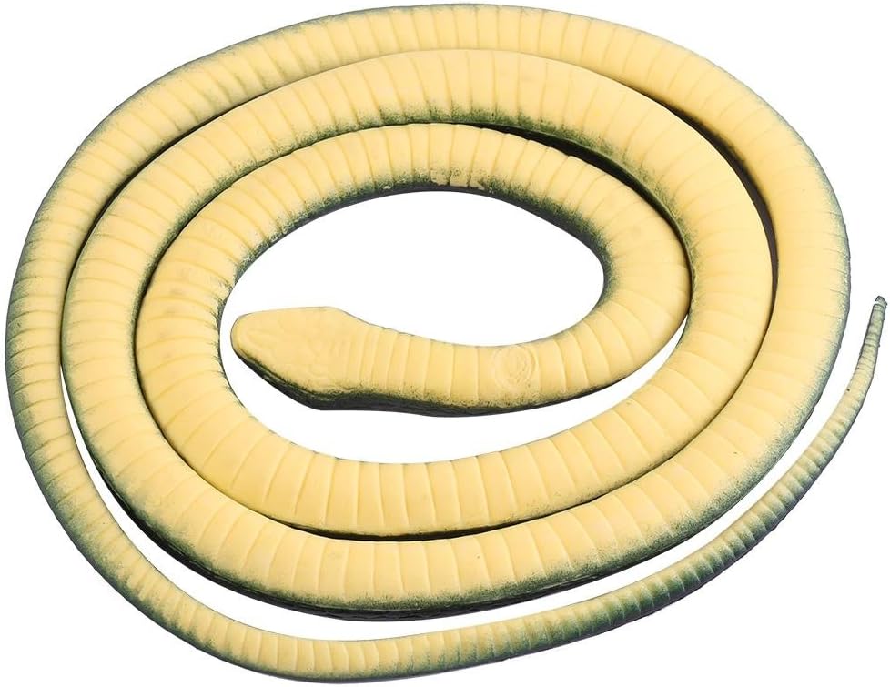 Focket Gummischlange, 130cm lang Realistisches weiches Flexibles Gummischlangen-Garten-Requisiten-lu
