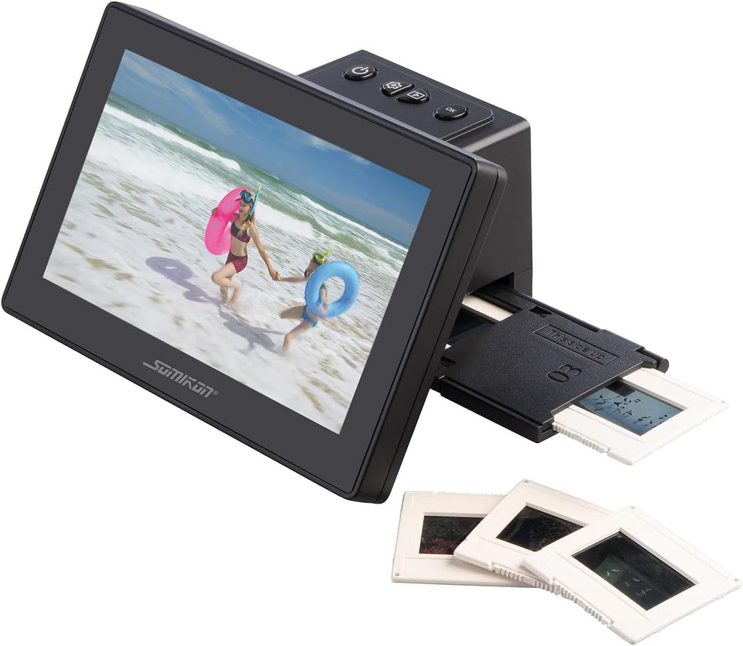Somikon Negativ Scanner: Stand-Alone-Dia- & Negativscanner, 17,8 cm/7"-IPS-Display, 25 MP, HDMI (Dia