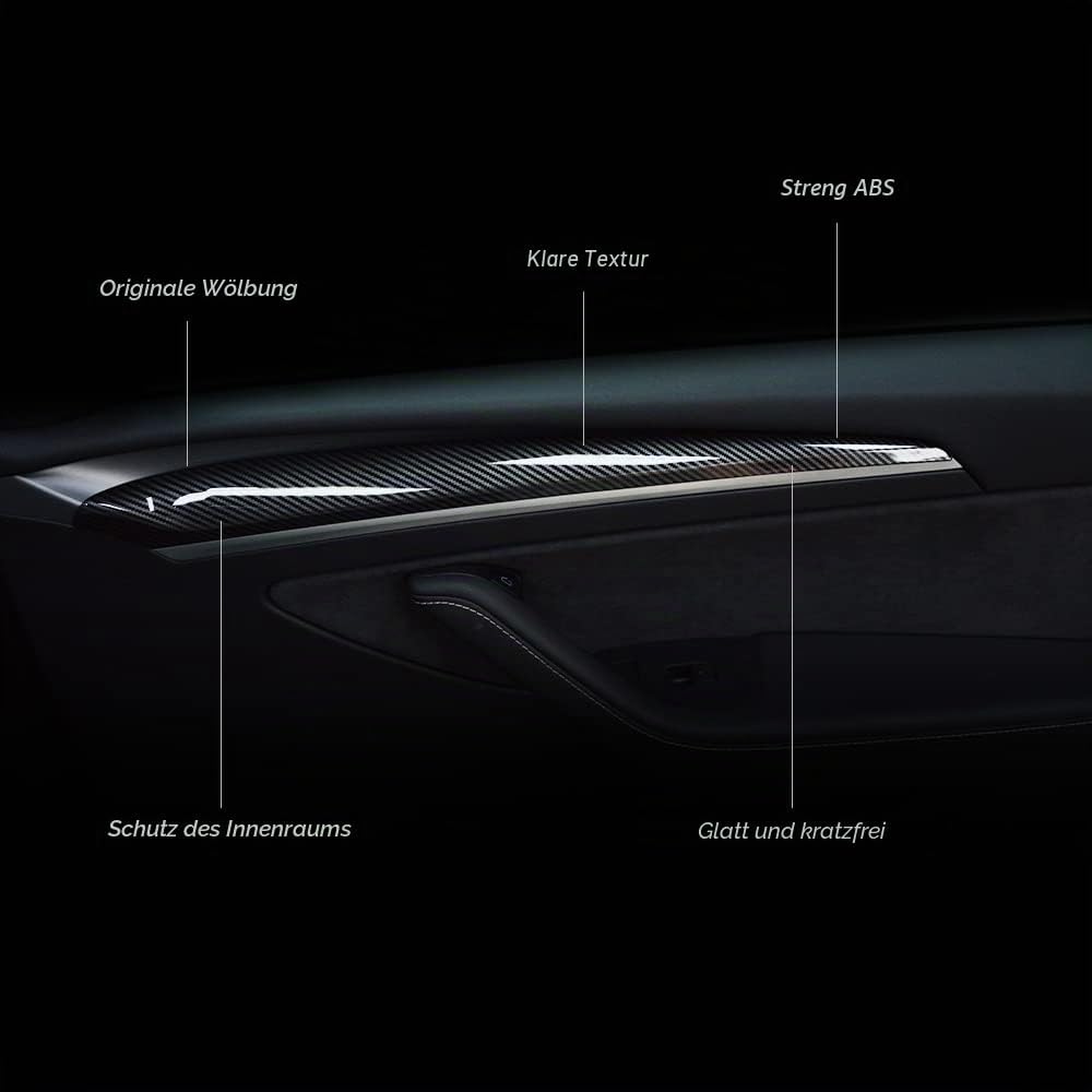 Abdeckung Armaturenbrett Modell aus Kohlefaser für Tesla Model Y, Mittelkonsole Panel Auto Aufkleber