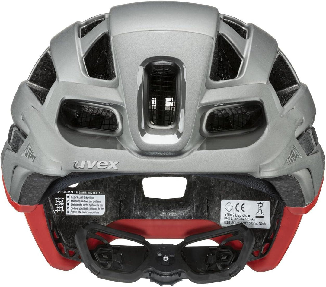 Uvex Finale Light 2.0 MTB Fahrrad Helm matt grau/rot 2022 52-57 cm, 52-57 cm