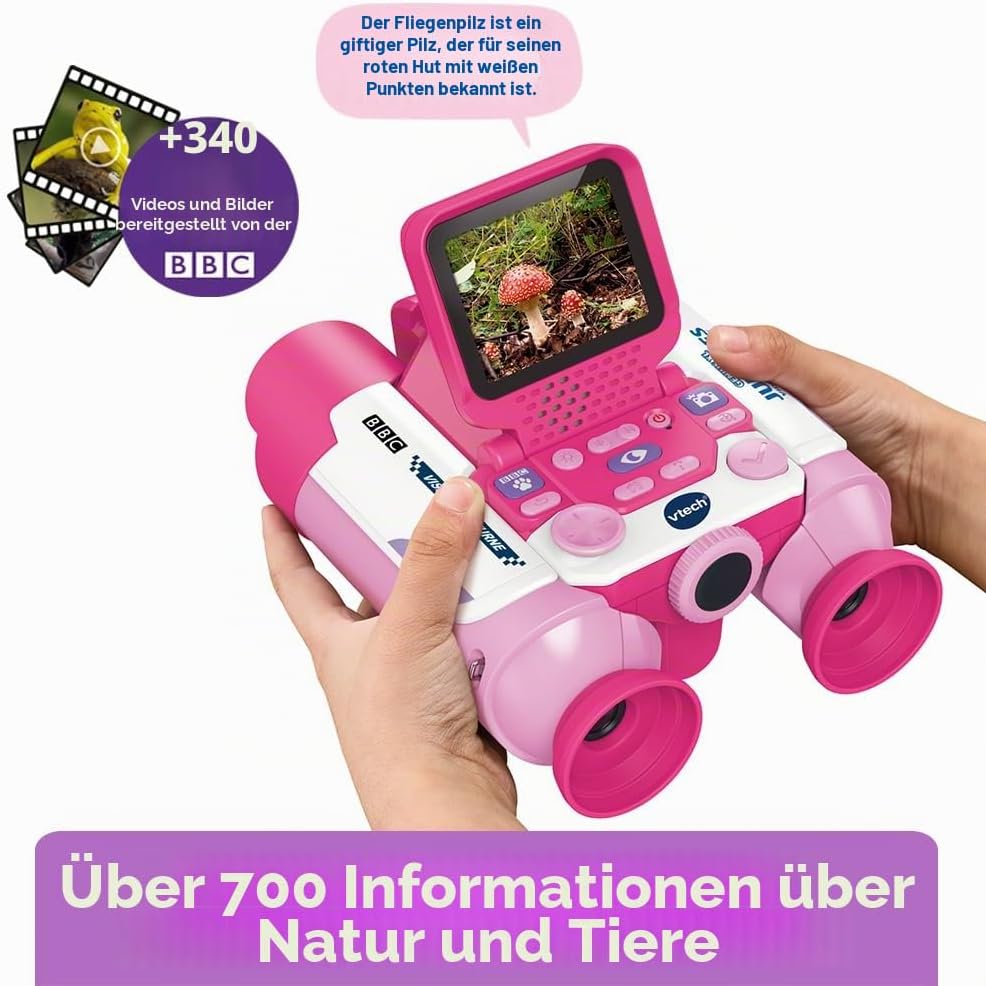 VTech Genius XL – Interaktives Video-Fernglas, Rosa