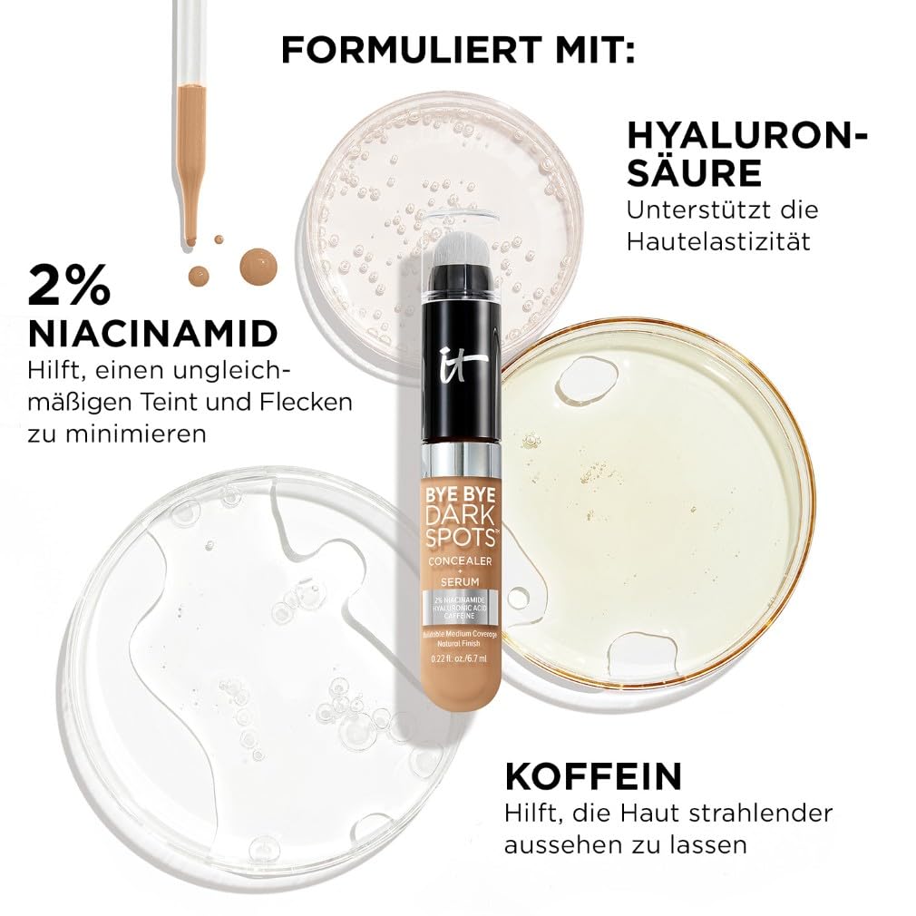 IT Cosmetics Bye Bye Dark Spots Concealer, 6,5 ml, Hochpigmentierter, langanhaltender Concealer für
