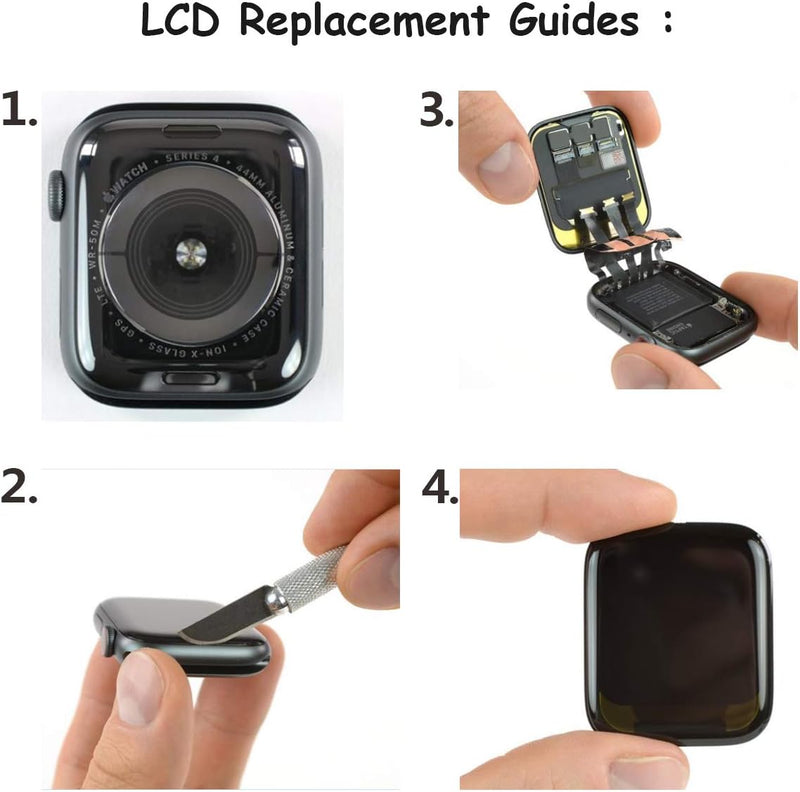 swark LCD Display Compatible with iWatch Series 4 (44mm) Model A1976 A1978 A2008 GPS+Cellular/GPS Sc