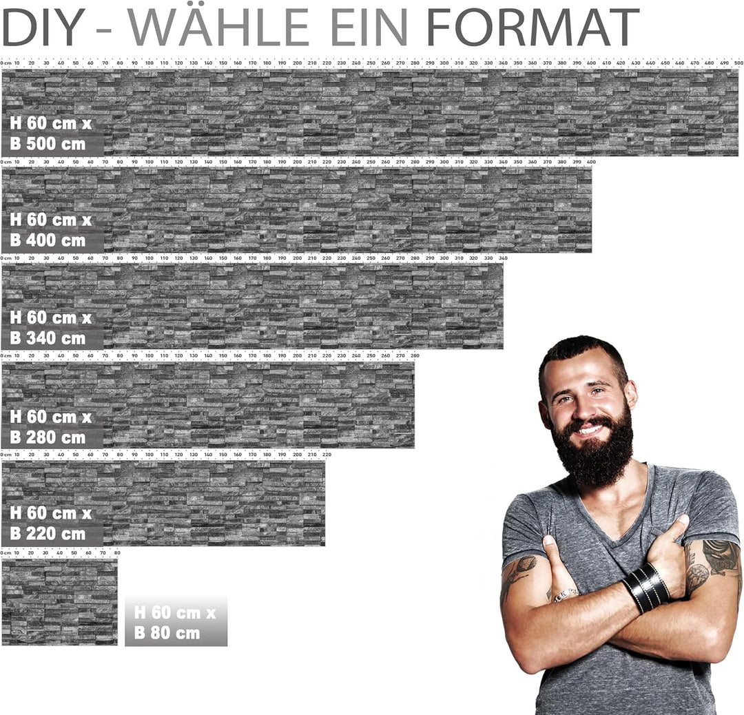 StickerProfis Küchenrückwand selbstklebend Glasoptik - STEINWAND Luxury - 1.8mm, Versteift, alle Unt