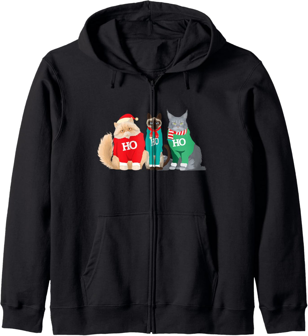 Christmas Cats Ho Ho Ho Holiday Kapuzenjacke