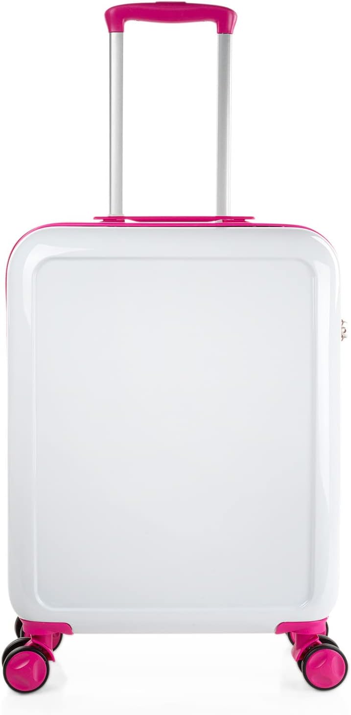 Trolley Handgepäck Cabin Trolley Koffer Reisekoffer Hartschalenkoffer mit Z Blanco-fucsia S + XS, Bl
