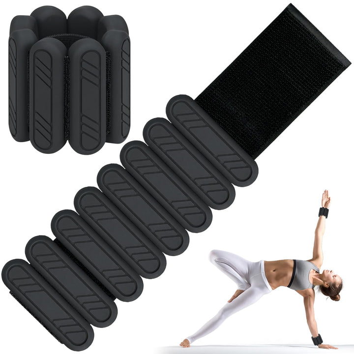 Gewichtsmanschetten 2er Set – Verstellbare Handgelenkgewichte &amp; Fussgewichte aus Silikon für Damen &amp;