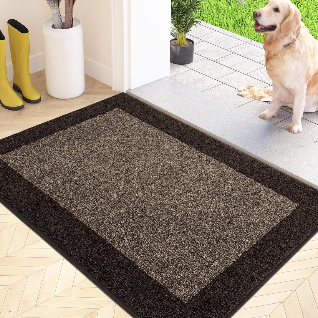 FCSDETAIL Schmutzfangmatte Innen 50 x 80 cm, rutschfeste Fussmatte, waschbar Sauberlaufmatte, absorb