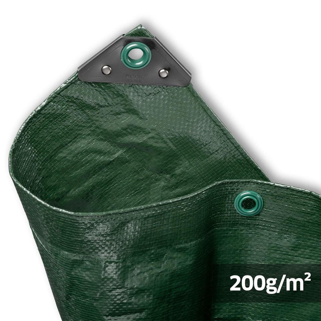 NOOR Abdeckplane SUPER 200g/m² Grün I 5 x 6 m I Allzweckplane für Schutz vor Witterung I Ideal geeig