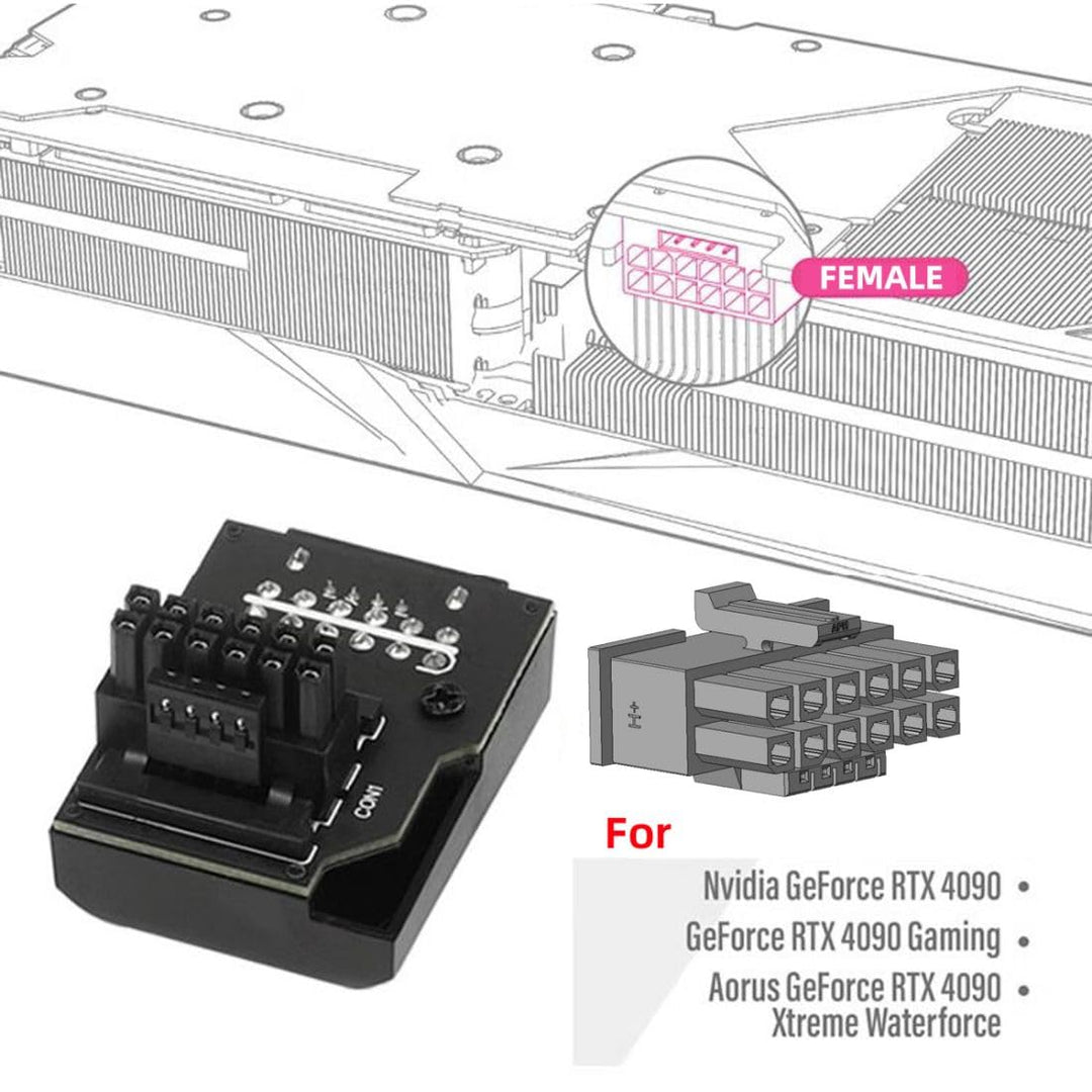 chenyang ATX3.0 PCI-E 5.0 12VHPWR 16Pin Power Modular 90 Degree UP Angled Connector Adapter for 3080