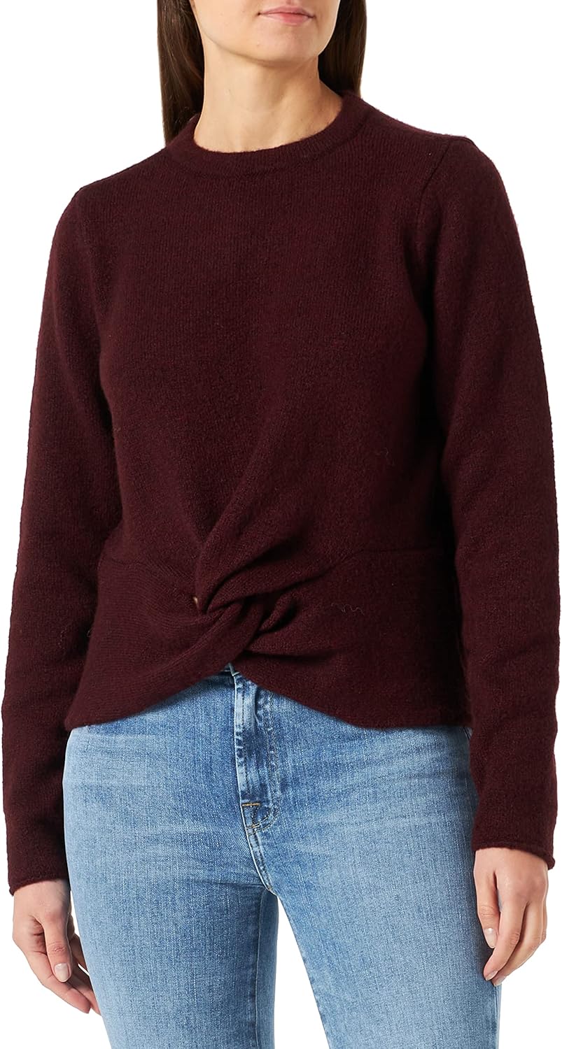 MUSTANG Damen Carla C Knot Pullover XS Decadent Chocolate 3242, XS Decadent Chocolate 3242