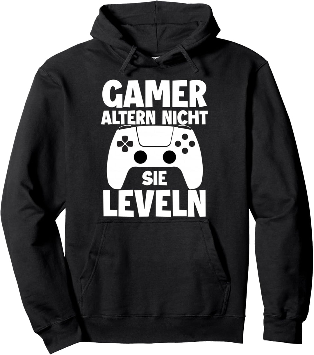 Gamer altern nicht sie leveln Video Game Spieler Zockerin Pullover Hoodie