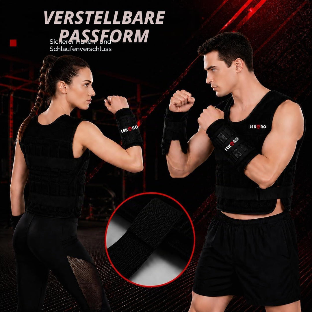 Verstellbare Gewichtsweste, 20 kg, Workout, Gewichtsweste, Training, Fitness, Gewichtsjacke für Männ