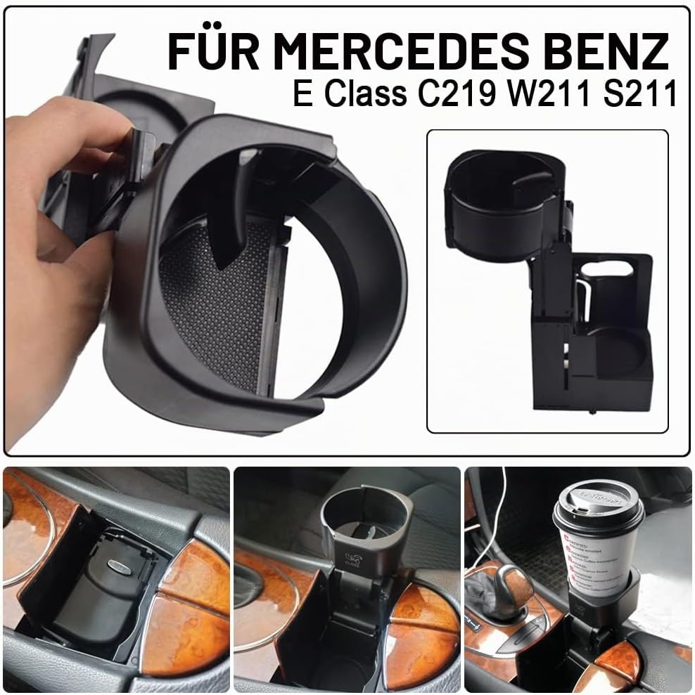 Auto-Getränkehalter für die Mittelkonsole, Getränkehalter für Mercedes Benz E-Klasse W211 S211 CLS C