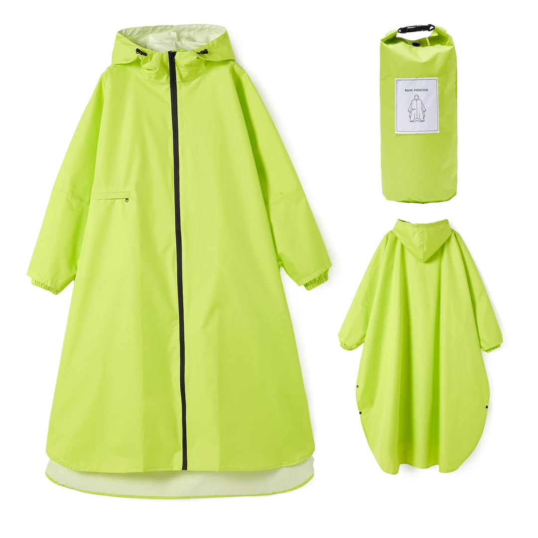 Ynport Crefreak Damen Lange Wasserdichte Regenmäntel Leichter Regenponcho Packbare Outdoor-Regenbekl
