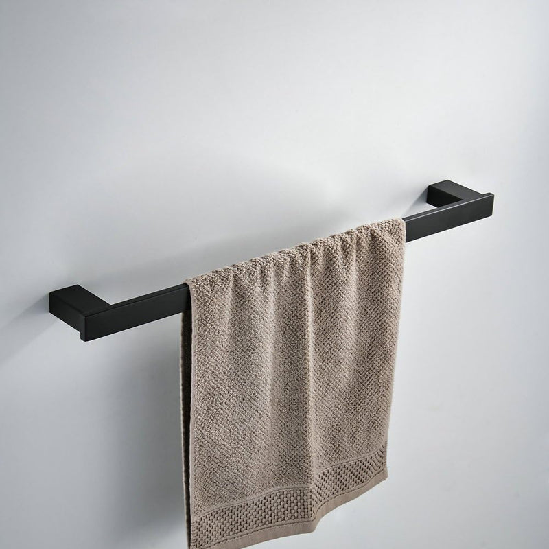 Badezimmer Toilette 40cm Handtuchstange Wandhalterung, Edelstahl - Edelstahl,Schwarz Schwarz 40 cm,