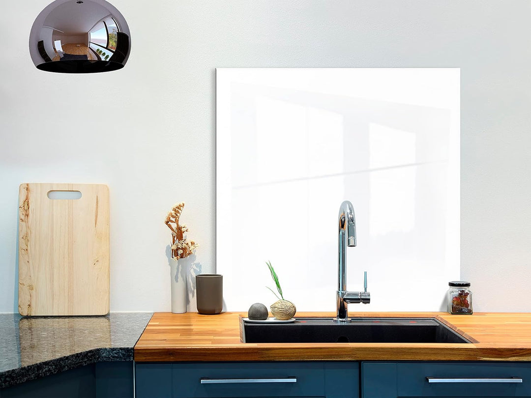 murando Spritzschutz Glas für Küche 80x80 cm Küchenrückwand Küchenspritzschutz Fliesenschutz Glasbil