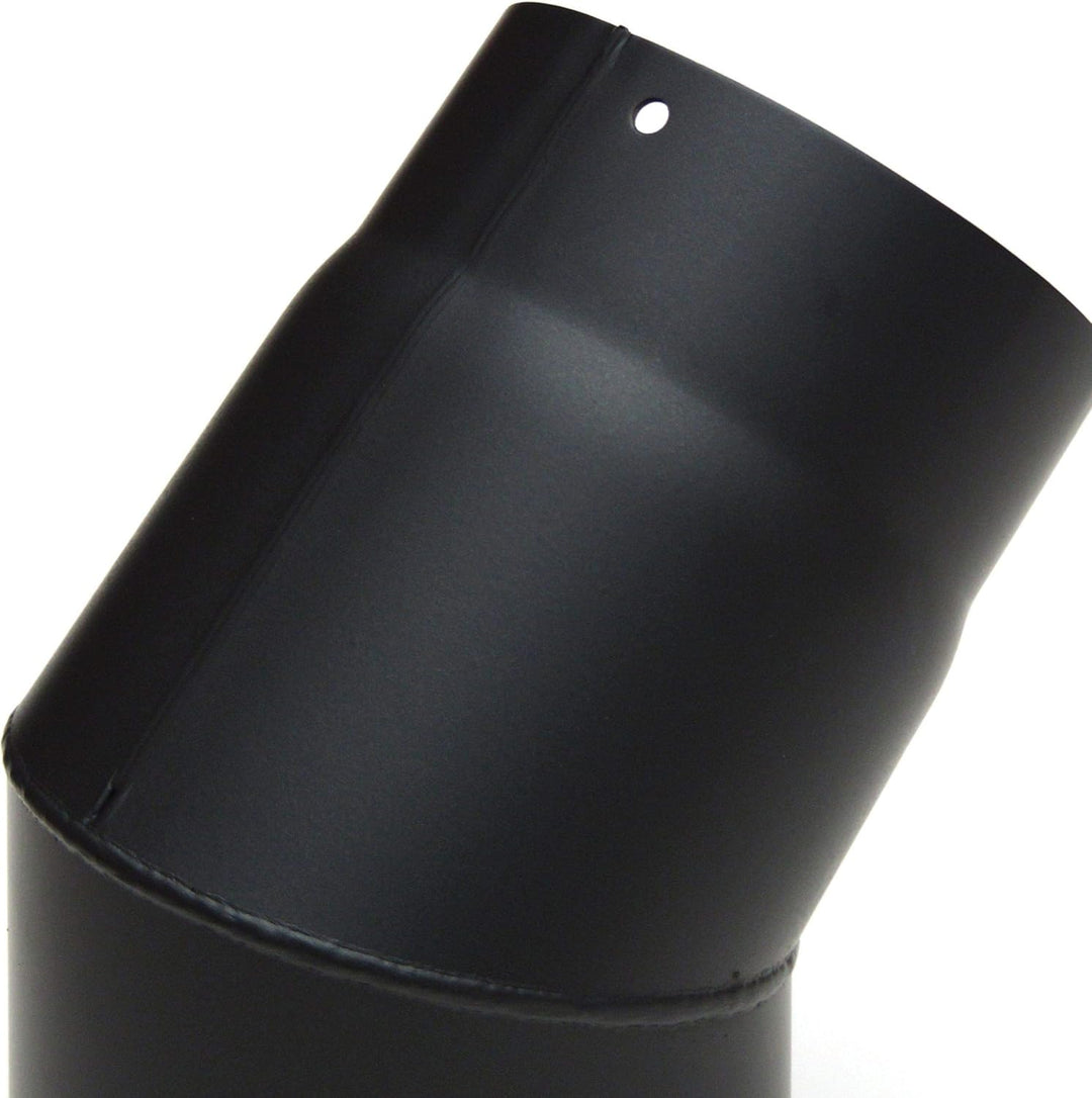 raik SH027-130-sw Raik Rauchrohrbogen/Ofenrohr 130mm - 45° schwarz 130 Schwarz, 130 Schwarz