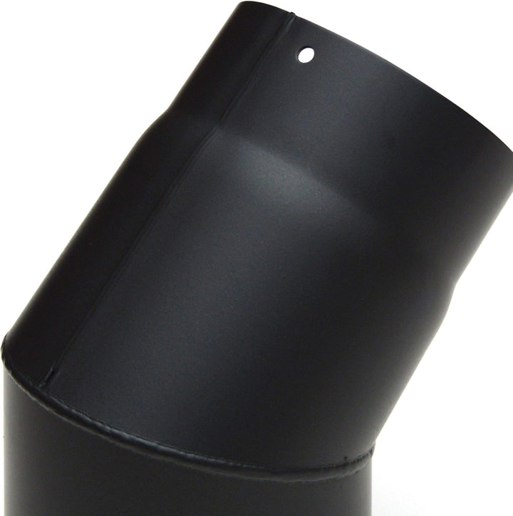raik SH027-130-sw Raik Rauchrohrbogen/Ofenrohr 130mm - 45° schwarz 130 Schwarz, 130 Schwarz