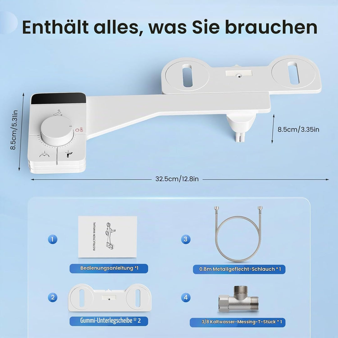 Bidet Aufsatz Für Toilette, Einsatz Einziehbare Selbstreinigende Doppel Düse Bidet Aufsatz Nicht Ele