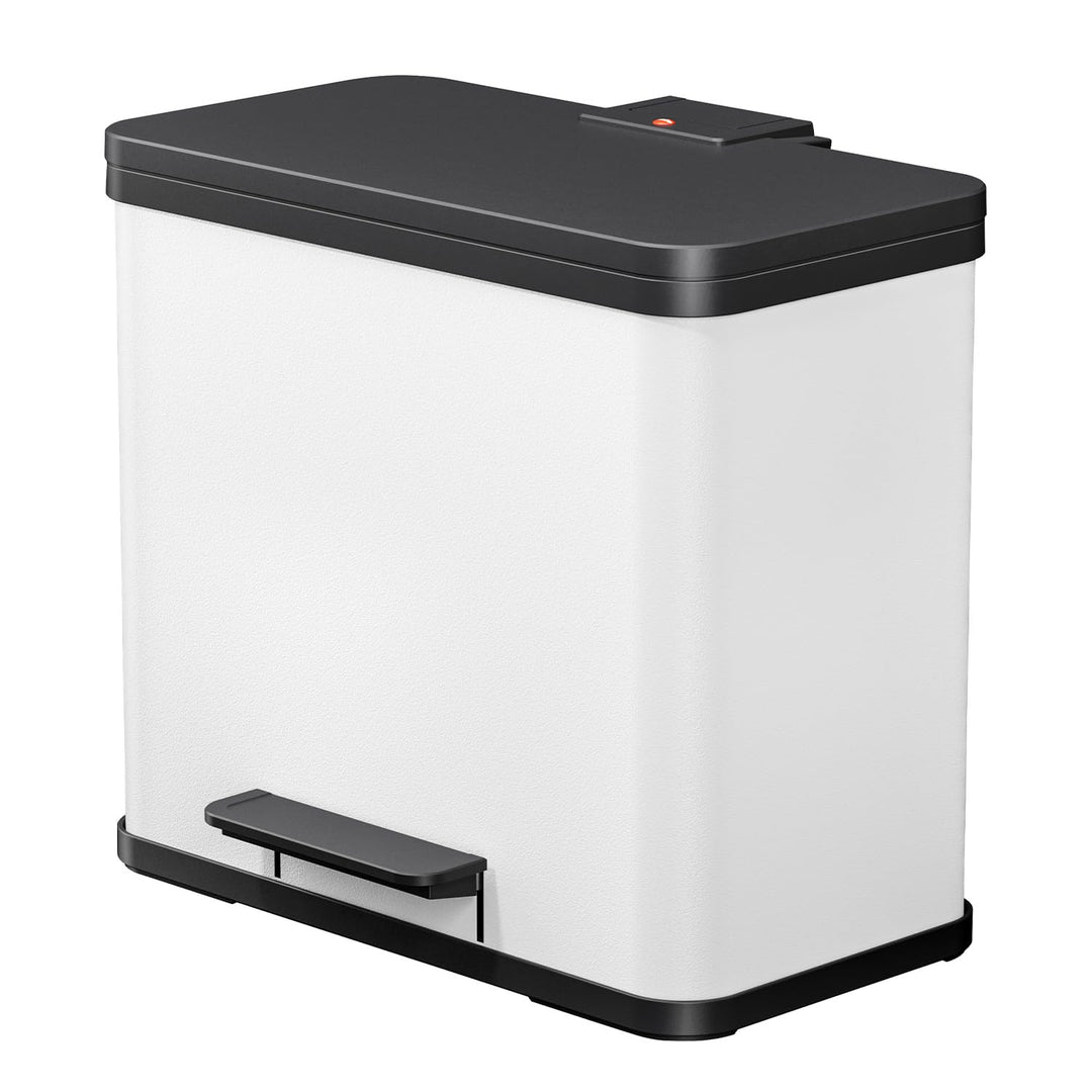 Hailo Eco duo L - Mülltrenner 2 x 14 Liter - 28 Liter - Soft Close Deckel - 2-in-1 Treteimer mit 2 K