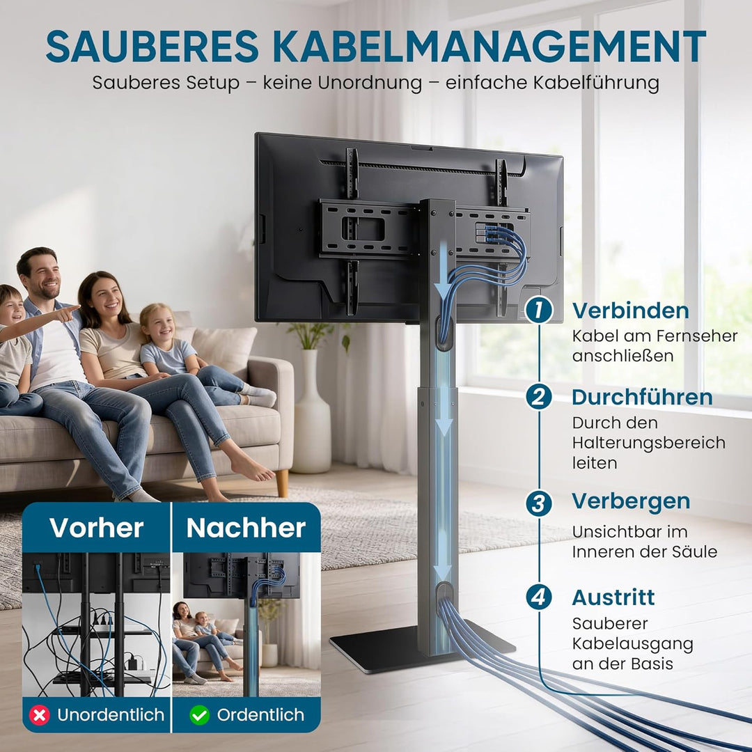 Xantron® Universal TV Ständer 37-75 Zoll/VESA 200x200-600x400 / Höhenverstellbarer, drehbarer TV Sta