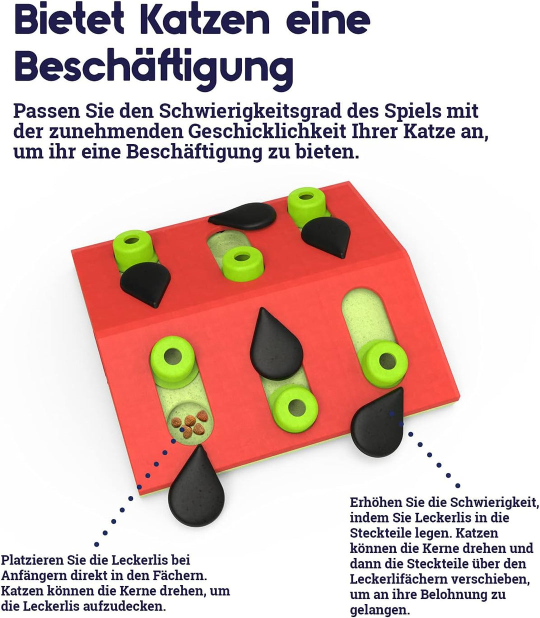 Nina Ottosson von Petstages Melon Madness Puzzle & Play - Leckerli-Denkspiel für Katzen - interaktiv