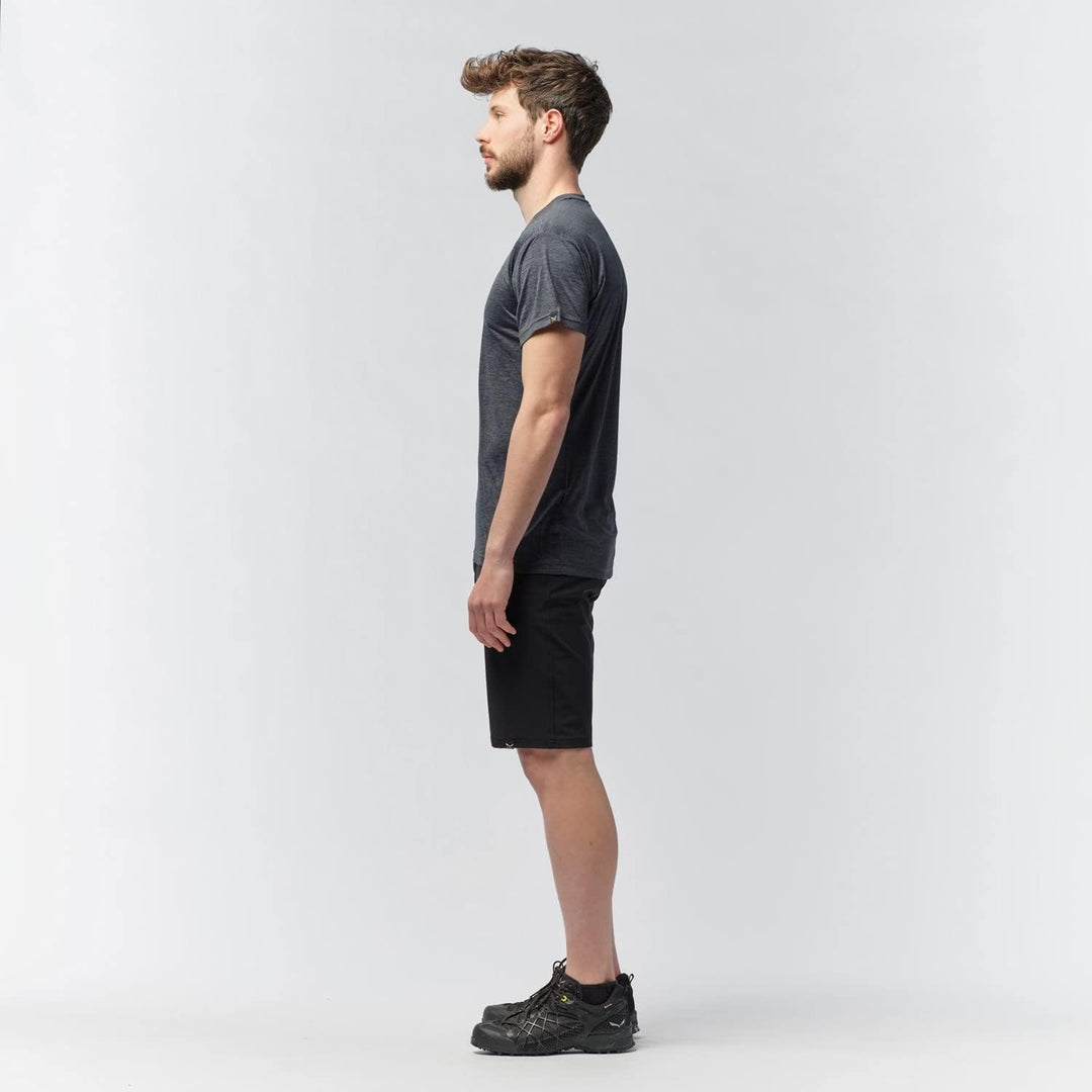 Salewa Herren Puez Melange Dry M S/S Tee Hemden & T-shirts M Black Out Melange, M Black Out Melange