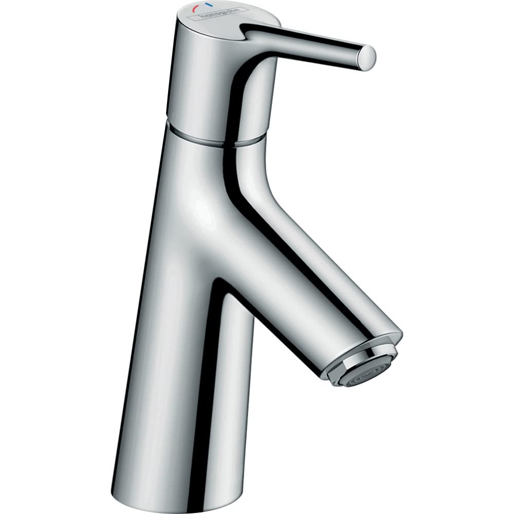 hansgrohe Waschtischarmatur Talis S, Wasserhahn Bad mit Auslauf Höhe 80 mm, Badarmatur wassersparend