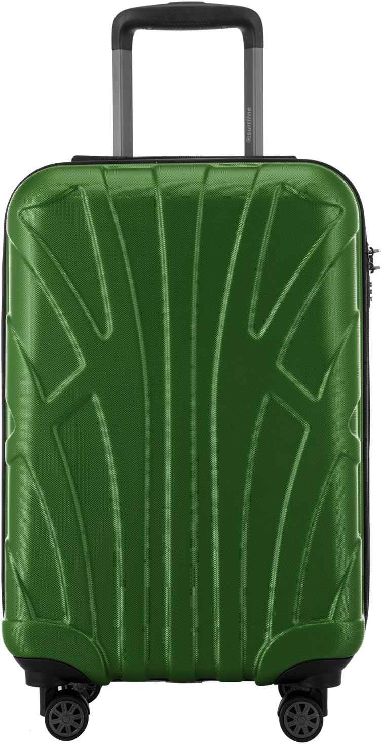 suitline Handgepäck Hartschalen-Koffer Koffer Trolley Rollkoffer Reisekoffer, TSA, 55 cm, ca. 34 Lit