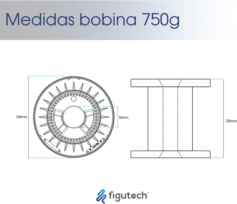 Figutech EVO PLA Hochleistungsfilament PLA verstärkt für 3D-Drucker 1,75 mm (+/- 0,02 mm); 100 % eur