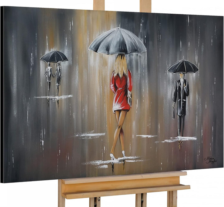 Monica Mirafiori I 100% HANDGEMALT I Gemälde Es Regnet 120x80cm | Gemälde Handgemalt | Acrylgemälde