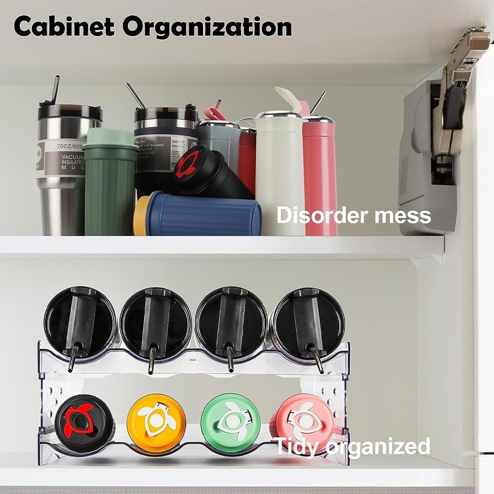 Flaschenregal Kühlschrank Flaschen Organizer,Weinregal Stapelbar,Dosenregal,Transparenter Flaschenha