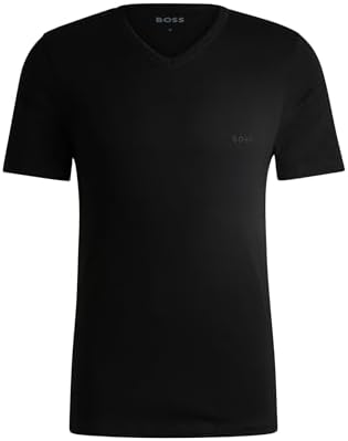 BOSS Herren TShirtVN 3P Classic Dreierpack T-Shirts mit V-Ausschnitt aus Baumwolle XS New - Black, X
