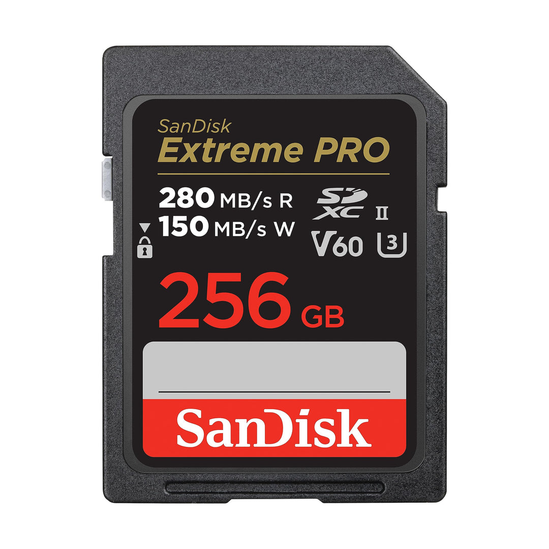 SanDisk Extreme PRO SDXC UHS-II Speicherkarte V60 256 GB (280 MB/s, 6K, 4K UHD, U3, C10, Rescue PRO