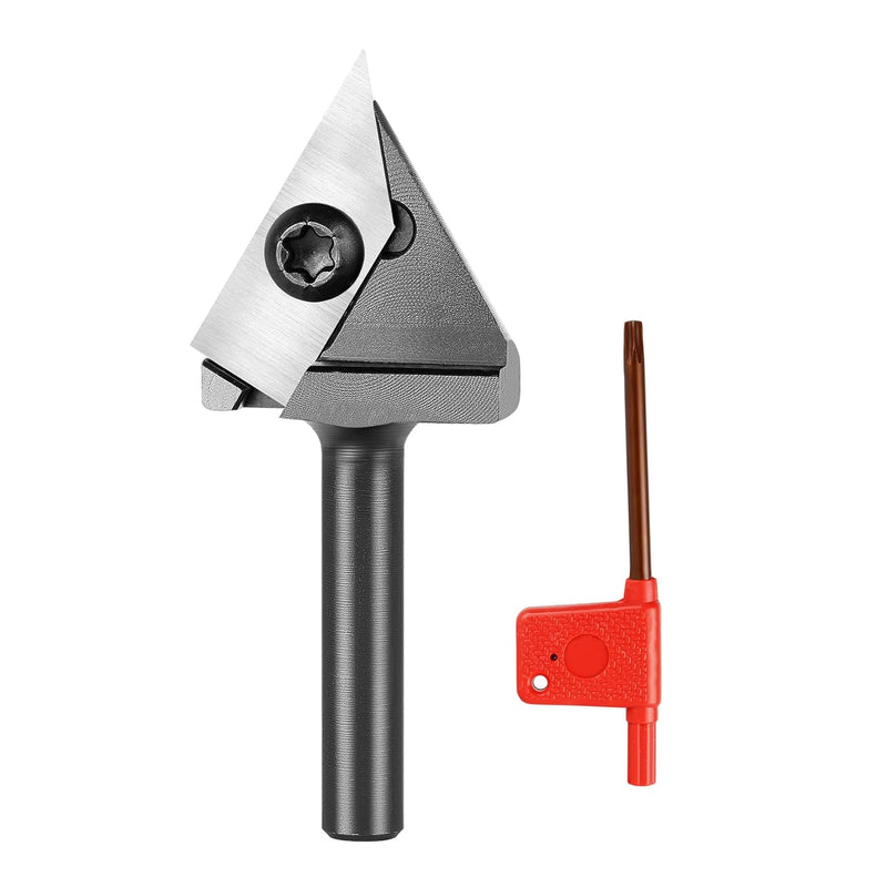 SpeTool V Nut Fräser 8mm Schaft 60 Grad Wendeplatten V Nutfräser mit Hartmetall HW Schriftenfräser C
