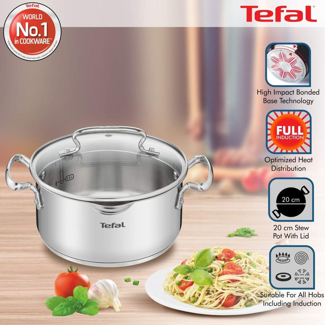 Tefal DUETTO+ G7194455 saucepan Round Stainless steel Grösse: 20 cm, Grösse: 20 cm