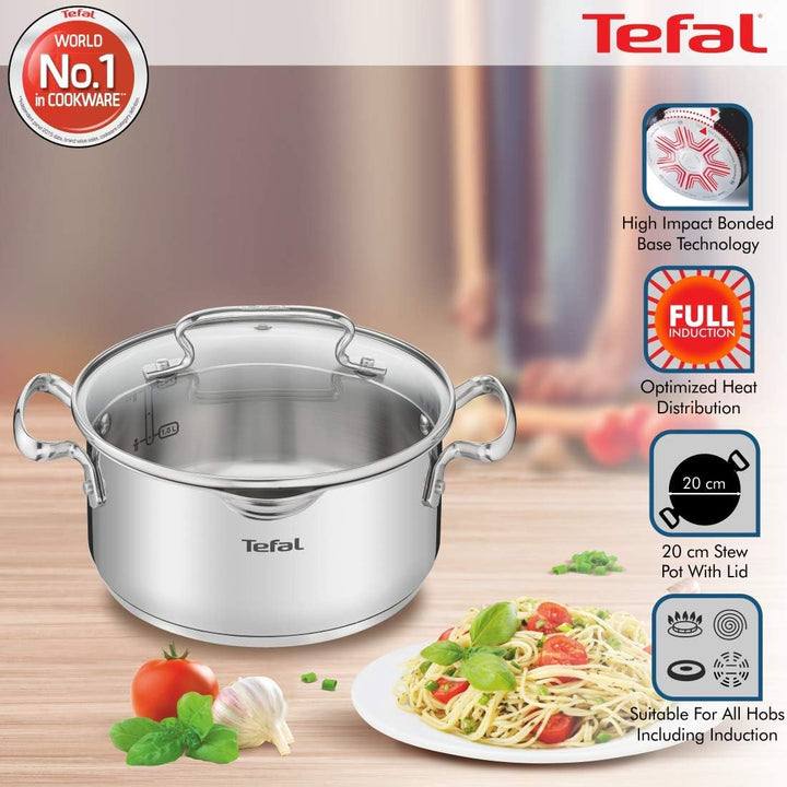 Tefal DUETTO+ G7194455 saucepan Round Stainless steel Grösse: 20 cm, Grösse: 20 cm