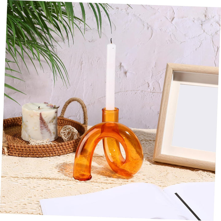 Klare Glasvase Unregelmässige Verzerrung Blumenvase Kreative Vase für Blumen Modernes Dekoratives Äs