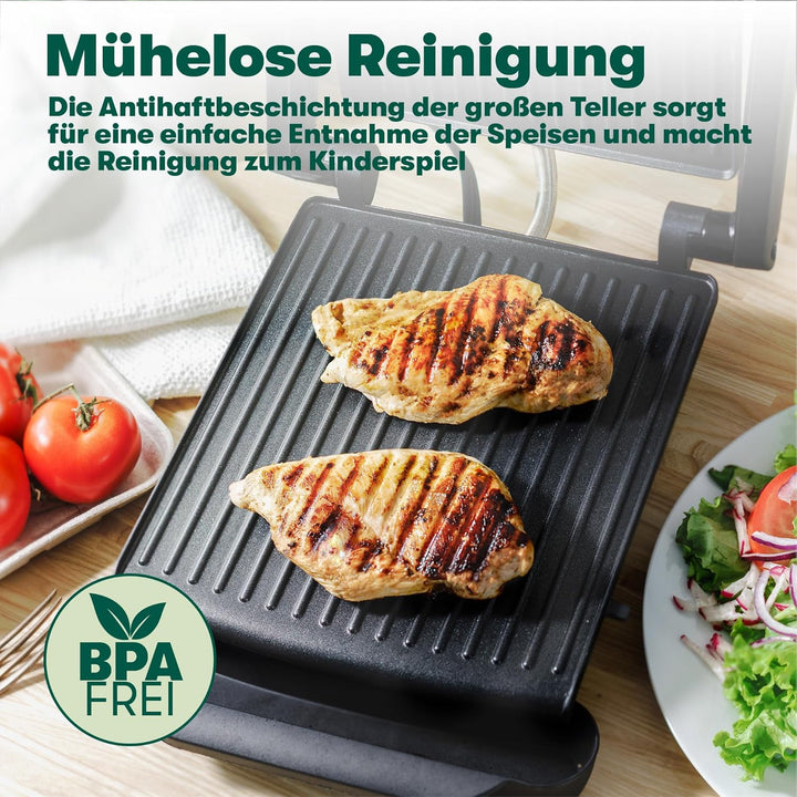bella Panini-Presse, Sandwichmaker und elektrischer Indoor-Grill mit doppelten antihaftbeschichteten