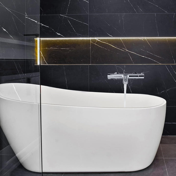 iVIGA Badewannenarmatur Thermostat, Badewannenarmatur aus Kupfer 38℃ Verbrühschutz Mischbatterie Bad