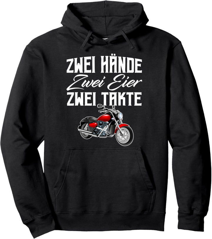 Moped Supermoto Enduro Lustig Bikerstyle Chopper Motocross Pullover Hoodie