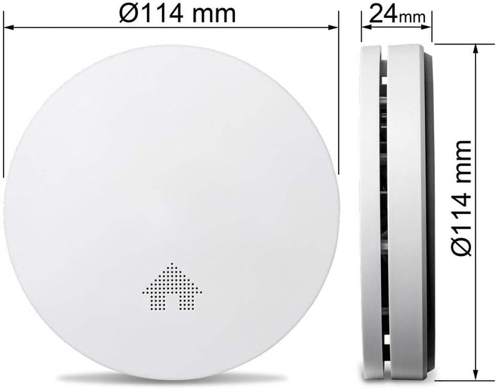 SEBSON Rauchmelder 4er Set, 10 Jahres Batterie, Magnethalterung, VDs 3131 geprüft, DIN EN 14604, Q-Z