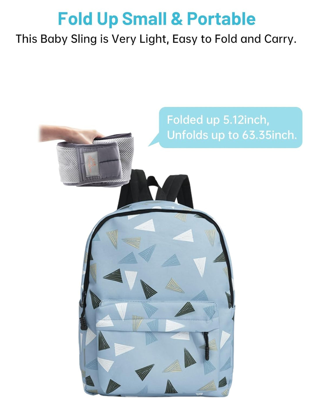 Tragetuch Baby, Mumgaroo Babytrage Neugeborene ab Geburt, On the Go Multifunktionale, für Babys von