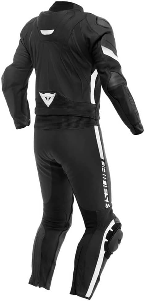 Dainese Avro 4 2-Teiler Motorrad Lederkombi (Black/White,58) 58 BLACK-MATT/BLACK-MATT/WH, 58 BLACK-M