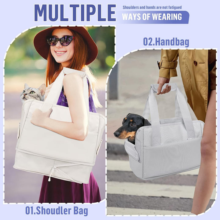 Tragetasche für kleine Hunde Kaninchen Katze Transporttasche Katze Reisetasche Faltbar Hundetasche f